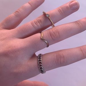 Knuckle rings set of 3
